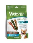 WHIMZEES By Wellness Toothbrush, Natural and Grain-Free Dog Chews, Dog Dental Sticks for Small Breeds, 24 Pieces, Size S