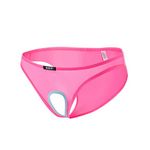 Swbreety Mens Sexy Lingerie Hollow Out Underwear Open Pouch Bikini Briefs Pink