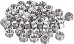 uxcell Self -Clinching Nuts,1/4-20 x 0.22-Inch Stainless Steel Rivet Nut Round Head Steel Metal Sheet Mounting Hardware Fastener 50pcs