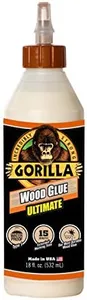 Gorilla Ultimate Waterproof Wood Glue; 18 Ounce; Natural Wood Color; (Pack of 1)