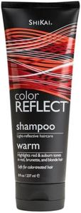 ShiKai Color Reflect Warm Shampoo (8 oz) | Make Red & Auburn Highlights Shine Brighter | Plant Based Moisturizing Hair Cleanser