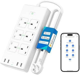 Meross Smart Power Strip, 6 Outlets + 4 USB Ports Smart Extension Lead, Compatible with Apple HomeKit, SmartThings, Amazon Alexa, Google Home, Voice/Remote Control, 6ft Long Crod, 2.4GHz, 3250W