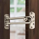 Plantex Swing Bar Lock for Hinged Swing-in Doors- Secondary Security Lock for Door and Security, Safety Door Guard for Door, Pack of 8 (Matt Finish)