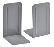 Acrimet Premium Metal Bookends (Heavy Duty) (Silver Color) (1 Pair)