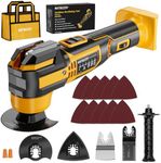 NATBEESY Upgraded Oscillating Multi-Tool Compatible with DeWalt 20V Battery, Cordless Oscillating Tool with Multi-Damp Suspension System, Brushless Motor, 21000 OPM & 4.5°Swing for Fast Smooth Cutting