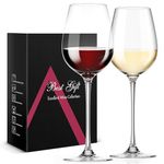 DH Crystal Bordeaux Wine Glasses Set of 2-15OZ Red Wine Glasses,Great Gift Packaging - Lead-Free Premium Crystal Wineglass A-level noble series