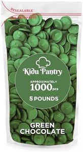 Kidu Pantry Melting Chocolate Wafers Bulk In Resealable Bag (Dark Green, 5 Pound)