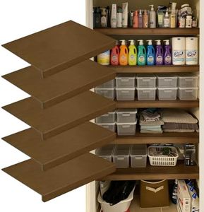 Wood 16x46 in 5-Pack wire rack cover capable of holding 120+ lbs, for homeowners in pantry