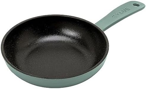 staub Skillet Z1027-844 Skillet Eucalyptus Skillet 6.3 inches (16 cm) Frying Pan, Enameled Casting, Iron, Induction Compatible, Serial Number Included