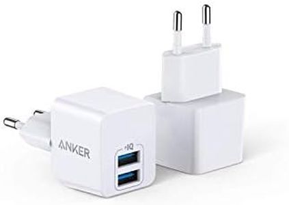 Anker PowerPort Mini Cargador de Pared Dual, 2 Paquetes, Cargador USB Extremadamente Compacto, 2,5 A Potencia Compatible con iPhone XS/XS Max/XR/X / 8/7/6 / Plus, iPad Pro/Air 2 / Mini 4, Galaxy, etc.