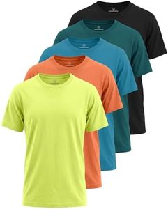5 Pack: Boys White T Shirt Shirts Big Kids Soccer Girls Plain Athletic Dri Fit Tees Baseball Bulk Activewear Camisas Niaos Tops Short Sleeve Sports Tee Cotton Summer, 4-5