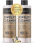 Ultrasonic Jewelry Cleaner Solution (16oz) Concentrated Jewelry Cleaner for Diamonds, Gold, Silver & More | Compatible with Jewelry Cleaner Ultrasonic Machine (s) - Made in USA