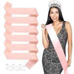 12 Pack Blank Satin Sash, Rose Gold DIY Sash Sashes with Pins, Plain Sash Bride to Be Sash Bachelorette Sash Birthday Sash Blank Sashes for Pageant Graduation Bridal Shower Wedding