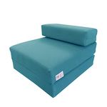 MyLayabout Single | 1 Seater | Memory Foam Kids Z Bed/Chair bed/Fold up bed | Available in 10 colours (Pale Blue)