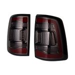 Anzios Pair LED Tail Light Assembly Smoke Lens Brake Running Reverse Turn Signal Taillights Rear Lamp Compatible with DODGE RAM 1500 2500 3500 2009-2018