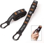 Vulken Adjustable Numbered Straps for Gymnastic Rings Steel Carabiners Quick Hook System Easy to Set Up One Pair Strap Only