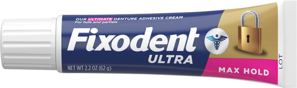 Fixodent Ultra Max Hold Denture Adhesive, 2.2 oz