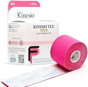 Kinesio Taping - Elastic Therapeutic Athletic Tape Tex Gold FP - Red – 2 in. x 16.4 ft
