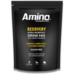 Amino Recovery - EAA & BCAA Intra Workout Powder - Amino Acid Recovery Drink - 5000mg EAA Amino Acids & BCAA Powder - Protect Muscle & Aid Recovery - Sugar Free & Vegan (Blue Raspberry, 44 Servings)