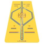 Liforme Kids Playful Yoga Mat - Free Yoga Bag, Patented Alignment System, Warrior-like Grip, Non-slip, Eco-friendly and Biodegradable, sweat-resistant, long, wide, 4.2mm thick mat for comfort