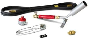 Red Dragon HT11/2-10CR Light Duty Vapor Torch Kit with 1.5" Bell, 10 ft Hose, 50000 BTU, Regulator and Torch Stand, 45° Bend Propane Torch for Weed Control, Paint Removal, Made in USA