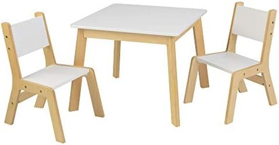 KidKraft Juego Infantil Moderno de Mesa y 2 sillas de Madera, Mesa y Silla Infantil, Muebles para Salas de Juego y Dormitorio de niños (27025)