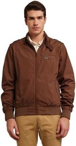 Members Only Classic Iconic Racer Lightweight Bomber Jackets Unisex (Brown, S)