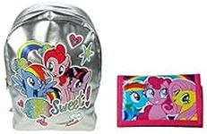 Official My Little Pony Girls Wallet and Backpack Rucksack Shoulder School Bag Back to School Set