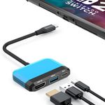 Switch Dock for Nintendo Switch 2/Switch/OLED, 3-in-1 Portable TV Dock with 4K@60Hz HDMI USB 3.0 Port USB C PD 100W Charging,Mini Travel Dock Replacement for Switch Docking Station
