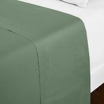 Mellanni Twin Size Flat Sheet - Iconic Collection Bedding Sheets - Hotel Luxury, Extra Soft, Cooling Sheet- Wrinkle, Fade, Stain Resistant - 1 Flat Sheet Only (Twin, Sage)