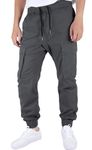 ITALYMORN Cargo Joggers for Men Travel Pants with Pockets XL Dark Grey