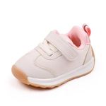 Baby Breathable Rubber Sole Sneakers for Toddler Boys Girls Kids Outdoor Shoes First Walkers(MY2312 Pink,18-21months)