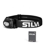 Silva Head Torch Battery Powered - Rechargeable USB-C - Discover Hybrid - 500 Lumen Head Lamp - 3 Brightness Levels - White, Red & Orange LEDs - Battery Indicator - Outdoor & Running Head Torch