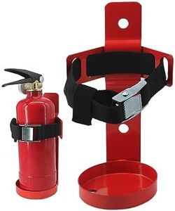 Fire Extinguisher Mount,Wall Mounted Metal Bracket,Compatible with 2.5 lb Fire Extinguishers, Red Powder Layer (2.5LB red 1pcs)