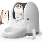 Amicura Self Cleaning Cat Litter Box - Automatic Cat Litter Box, 360-Degree Detection Smart Anti-Pinch, App Control, Odor-Proof, 65L Extra Large Open-top Cat Litter Box, Ultra Quiet Cat Toilet