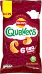 Walkers Quavers BBQ Multipack Snacks Crisps 6x16g