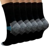 Copper Plantar Fasciitis Running Compression Socks for Men & Women – 6 Pairs Arch Support Ankle Socks for Athletic&Travel