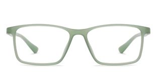 LENSKART BLU | Zero Power Blue Cut Computer Glasses | Anti Glare, Lightweight & Blocks Harmful Rays | UV Protection Specs | Green Full Rim Rectangular | For Men & Women | Medium | LB E13738