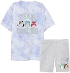 Squishmallow Youth Girls Basic Tee & Biker Short Set-XXL Multicolored