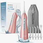 AquaSonic Water Flosser - Cordless Rechargeable Water Flossers for Teeth Cleaning - Waterproof Aqua Flosser, Portable Oral Irrigator for Dental Cleaning with 5 Jet Tips – Braces Home Travel