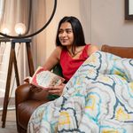 Urban Space Double Bed Comforter 120 GSM Microfiber 3 Layered Quilt Dohar Soft Lightweight Reversible Printed AC Blanket Double Bed for All Season (Morocco - 220cm x 240cm)