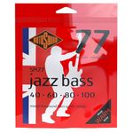 Rotosound SM77 Monel Hybrid Gauge Flatwound Bass Strings (40 60 80 100),White Black Red Blue , Small Medium Large X-Large 2X-Large