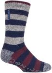 HEAT HOLDERS Oakley Warm Thermal Lounge Slipper Socks - Men's 6-11UK | Keep Your Feet Toasty All Winter Long! (Grey Stripe)