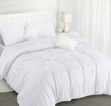 Utopia Bedding Duvet Quilt Cover Set with Pillow cases, Double - Soft Microfibre Polyester (White)