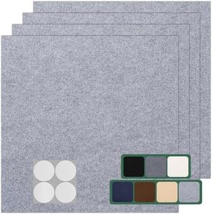 VallisCo Carpet Tile 10 Pack 24” X 24” Self Adhesive Carpet Floor Tiles Anti-Slip Squares Peel and Stick Floor Tilel DIY Installation for Bedroom(Light Grey)