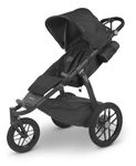 UPPAbaby Ridge Jogging Stroller/Durable Performance Jogger with Never-Flat Tires/Built for Walking, Running, Hiking/Water Bottle Holder and Basket Cover Included/Jake (Charcoal/Carbon Frame)