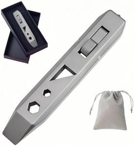 FQJOYL Titanium EDC Pry Bar, 6-in-1 Window Breaker Bottle Opener Tool