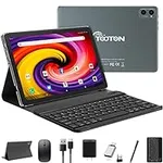 2024 Tablet 10.1 Inch 2 in 1 Android Tablet with keyboard Octa-Core Processor 128GB Storage 1TB Expandable, 13+8MP Dual Camera, Newest Tablets PC with Case Mouse Stylus Support 5G WiFi, IPS FHD Screen