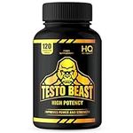 Test Booster for Men | 120 caps - Testosterone Supplement | High Potency | Natural Ingredients Ashwagandha, Vitamin D and Luteolin | Massive 2000mg Serving and Suitable for Vegans