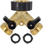 Lifynste 2 Way Brass Hose Splitter,